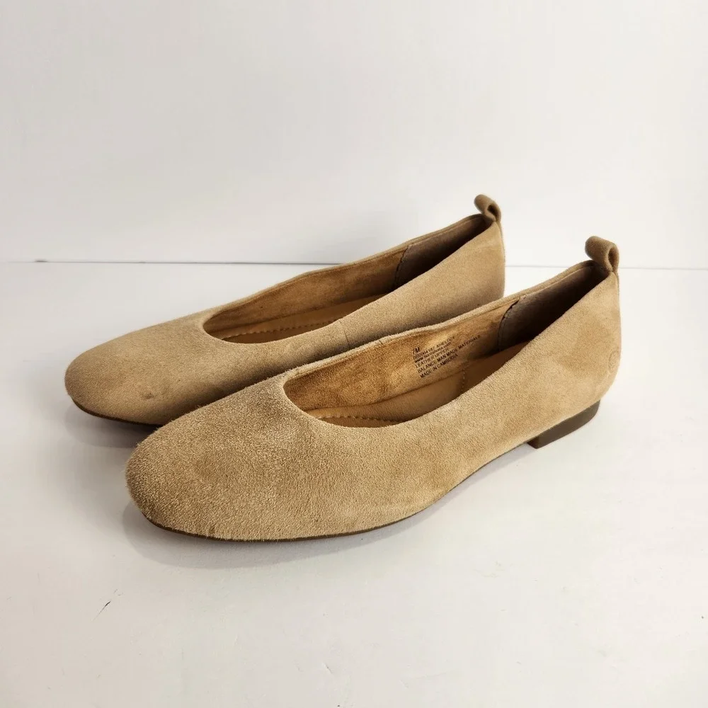 Born‎ Women's Julianne Comfy Ballet Flats Cushioned Shoes Tan Size 7M